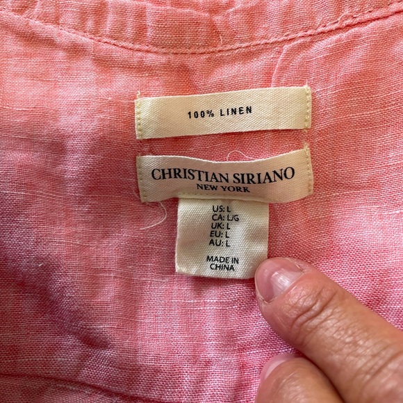 Christian Siriano 100% Linen Sleeveless Woman’s Large Top - Picture 12 of 13